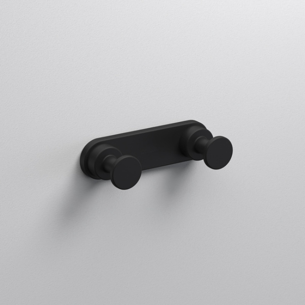 Close up product image of the Origins Living Tecno Project Black Double Hook